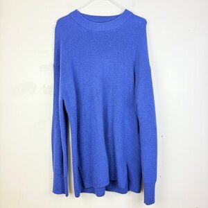 lululemon Athletica Ribbed Knit Sweater Merino Wool Blend Oversized Pullover